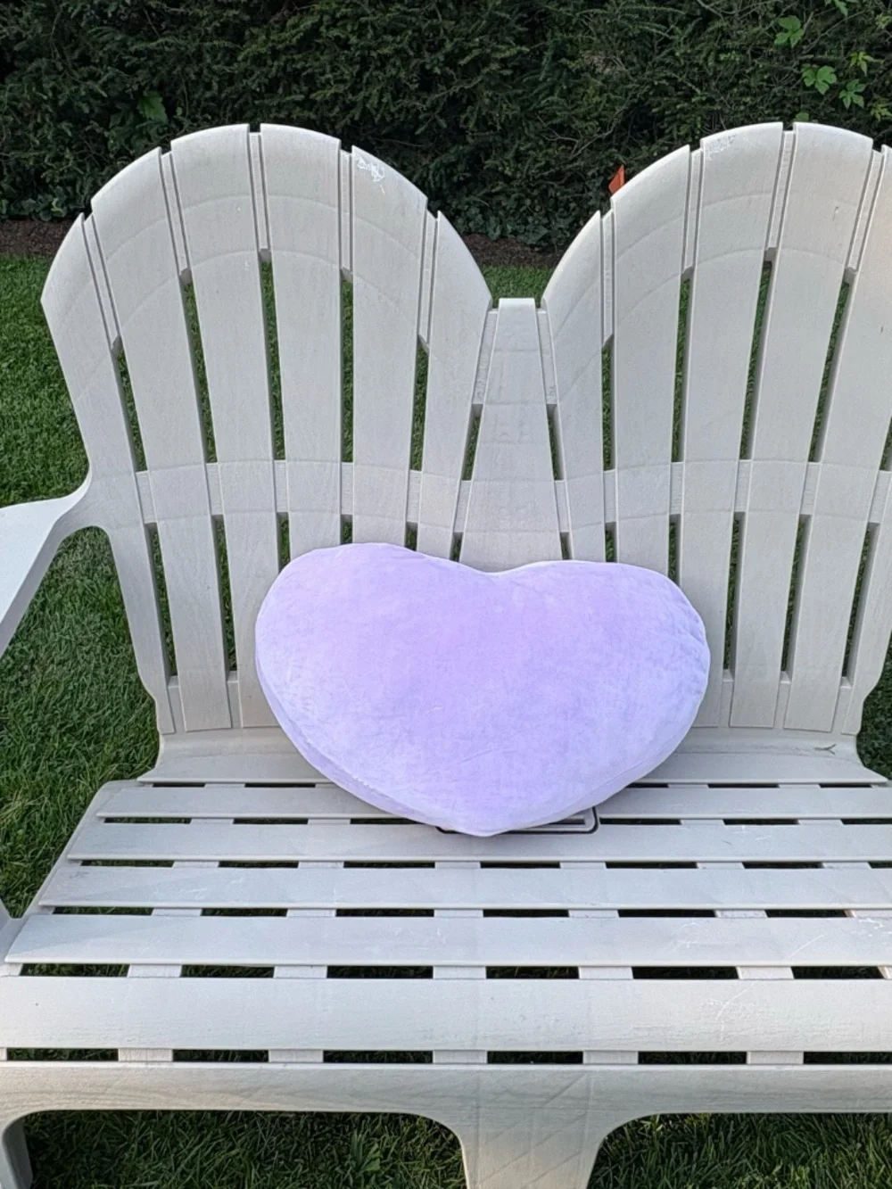 Plush Conversation Heart Purple Pillow - 14